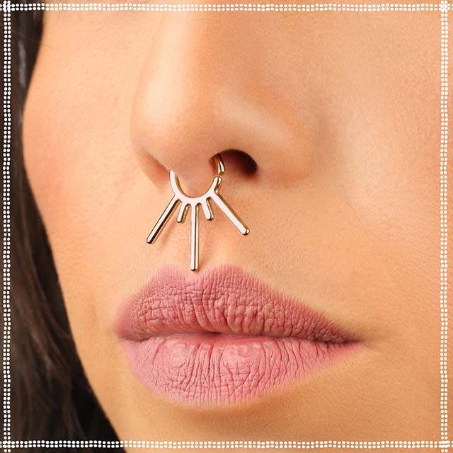 14k rose online gold septum ring