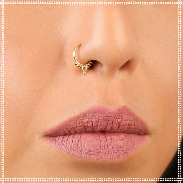 Tiny Gold Nose Pin | 18KT Gold - Melt Jewellery