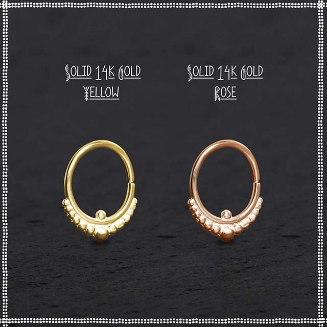 Buy Indian Nose Ring, Gold Nose Ring, Nose Hoop, Solid Gold Nose Ring,  Delicate Nose Ring, 14k Gold Nose Hoop Online in India - Etsy